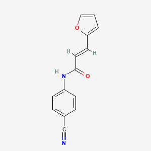 molecular formula C14H10N2O2 B7590948 (2E)-N-(4-cyanophenyl)-3-(furan-2-yl)prop-2-enamide 