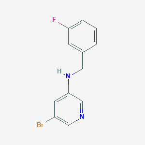molecular formula C12H10BrFN2 B7590965 5-bromo-N-(3-fluorobenzyl)pyridin-3-amine 