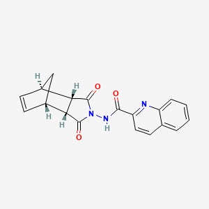 molecular formula C19H15N3O3 B7590979 N-[(1S,2R,6S,7R)-3,5-dioxo-4-azatricyclo[5.2.1.02,6]dec-8-en-4-yl]quinoline-2-carboxamide 