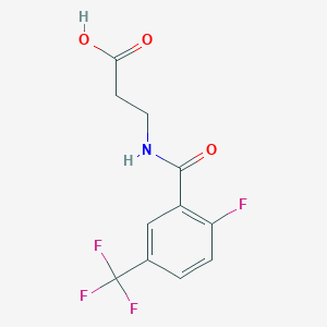 molecular formula C11H9F4NO3 B7590989 3-[[2-Fluoro-5-(trifluoromethyl)benzoyl]amino]propanoic acid 
