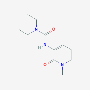 molecular formula C11H17N3O2 B7591043 1,1-Diethyl-3-(1-methyl-2-oxopyridin-3-yl)urea 
