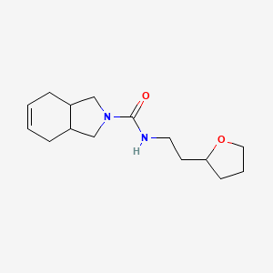 molecular formula C15H24N2O2 B7591054 N-[2-(oxolan-2-yl)ethyl]-1,3,3a,4,7,7a-hexahydroisoindole-2-carboxamide 