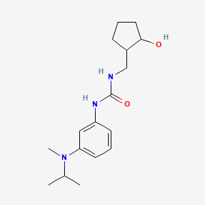 molecular formula C17H27N3O2 B7591102 1-[(2-Hydroxycyclopentyl)methyl]-3-[3-[methyl(propan-2-yl)amino]phenyl]urea 
