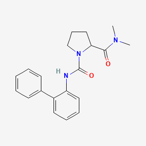 molecular formula C20H23N3O2 B7591137 2-N,2-N-dimethyl-1-N-(2-phenylphenyl)pyrrolidine-1,2-dicarboxamide 