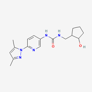 1-[6-(3,5-Dimethylpyrazol-1-yl)pyridin-3-yl]-3-[(2-hydroxycyclopentyl)methyl]urea