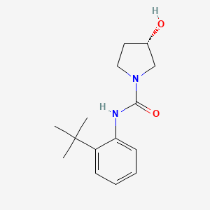 molecular formula C15H22N2O2 B7591148 (3S)-N-(2-tert-butylphenyl)-3-hydroxypyrrolidine-1-carboxamide 