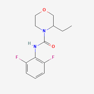 molecular formula C13H16F2N2O2 B7591149 N-(2,6-difluorophenyl)-3-ethylmorpholine-4-carboxamide 