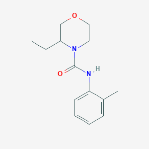 molecular formula C14H20N2O2 B7591155 3-ethyl-N-(2-methylphenyl)morpholine-4-carboxamide 