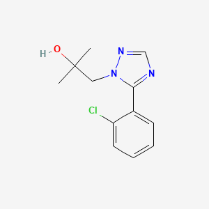molecular formula C12H14ClN3O B7591187 1-[5-(2-Chlorophenyl)-1,2,4-triazol-1-yl]-2-methylpropan-2-ol 