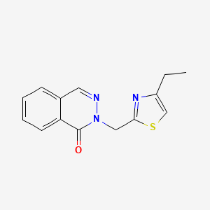 molecular formula C14H13N3OS B7591197 2-[(4-Ethyl-1,3-thiazol-2-yl)methyl]phthalazin-1-one 