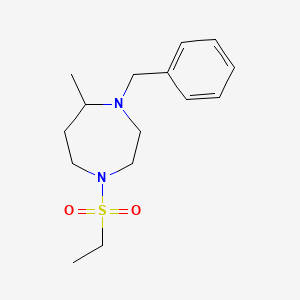 molecular formula C15H24N2O2S B7591211 4-Benzyl-1-ethylsulfonyl-5-methyl-1,4-diazepane 