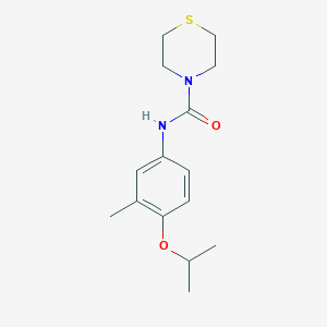 molecular formula C15H22N2O2S B7591229 N-(3-methyl-4-propan-2-yloxyphenyl)thiomorpholine-4-carboxamide 