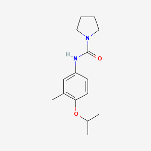 molecular formula C15H22N2O2 B7591230 N-(3-methyl-4-propan-2-yloxyphenyl)pyrrolidine-1-carboxamide 