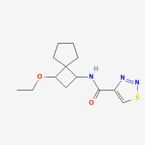 molecular formula C13H19N3O2S B7591256 N-(3-ethoxyspiro[3.4]octan-1-yl)thiadiazole-4-carboxamide 