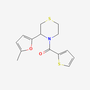 molecular formula C14H15NO2S2 B7591310 [3-(5-Methylfuran-2-yl)thiomorpholin-4-yl]-thiophen-2-ylmethanone 