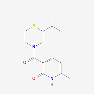 molecular formula C14H20N2O2S B7591316 6-methyl-3-(2-propan-2-ylthiomorpholine-4-carbonyl)-1H-pyridin-2-one 