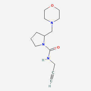 molecular formula C13H21N3O2 B7591363 2-(morpholin-4-ylmethyl)-N-prop-2-ynylpyrrolidine-1-carboxamide 