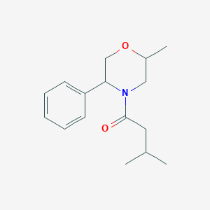 molecular formula C16H23NO2 B7591388 3-Methyl-1-(2-methyl-5-phenylmorpholin-4-yl)butan-1-one 