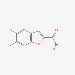 molecular formula C12H13NO2 B7591476 N,5,6-trimethyl-1-benzofuran-2-carboxamide 