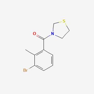 molecular formula C11H12BrNOS B7591493 (3-Bromo-2-methylphenyl)-(1,3-thiazolidin-3-yl)methanone 