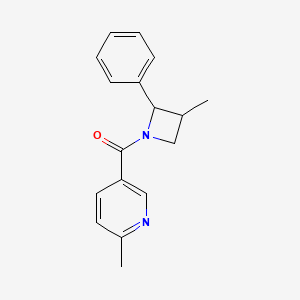 molecular formula C17H18N2O B7591501 (3-Methyl-2-phenylazetidin-1-yl)-(6-methylpyridin-3-yl)methanone 