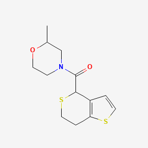 molecular formula C13H17NO2S2 B7591509 6,7-dihydro-4H-thieno[3,2-c]thiopyran-4-yl-(2-methylmorpholin-4-yl)methanone 
