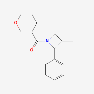 molecular formula C16H21NO2 B7591510 (3-Methyl-2-phenylazetidin-1-yl)-(oxan-3-yl)methanone 