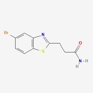 molecular formula C10H9BrN2OS B7591534 3-(5-Bromo-1,3-benzothiazol-2-yl)propanamide 