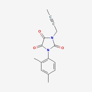molecular formula C15H14N2O3 B7591536 1-But-2-ynyl-3-(2,4-dimethylphenyl)imidazolidine-2,4,5-trione 