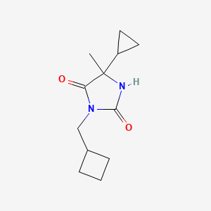 molecular formula C12H18N2O2 B7591560 3-(Cyclobutylmethyl)-5-cyclopropyl-5-methylimidazolidine-2,4-dione 
