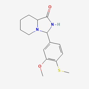 molecular formula C15H20N2O2S B7591597 3-(3-methoxy-4-methylsulfanylphenyl)-3,5,6,7,8,8a-hexahydro-2H-imidazo[1,5-a]pyridin-1-one 