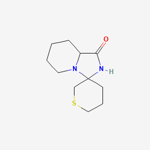 molecular formula C11H18N2OS B7591603 Spiro[2,5,6,7,8,8a-hexahydroimidazo[1,5-a]pyridine-3,3'-thiane]-1-one 
