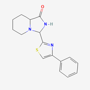 molecular formula C16H17N3OS B7591606 3-(4-phenyl-1,3-thiazol-2-yl)-3,5,6,7,8,8a-hexahydro-2H-imidazo[1,5-a]pyridin-1-one 