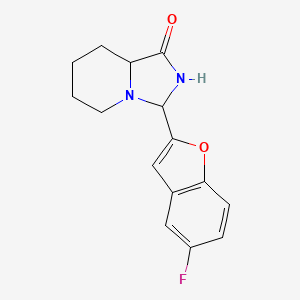 molecular formula C15H15FN2O2 B7591611 3-(5-fluoro-1-benzofuran-2-yl)-3,5,6,7,8,8a-hexahydro-2H-imidazo[1,5-a]pyridin-1-one 