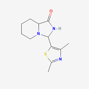 molecular formula C12H17N3OS B7591619 3-(2,4-dimethyl-1,3-thiazol-5-yl)-3,5,6,7,8,8a-hexahydro-2H-imidazo[1,5-a]pyridin-1-one 