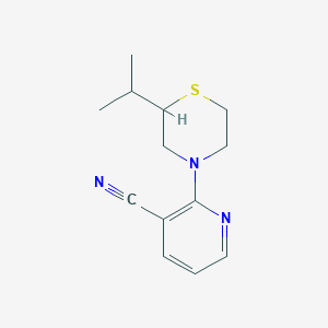 molecular formula C13H17N3S B7591632 2-(2-Propan-2-ylthiomorpholin-4-yl)pyridine-3-carbonitrile 