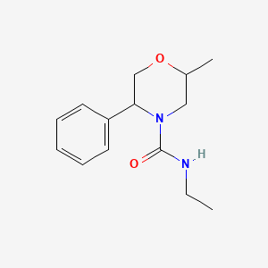 molecular formula C14H20N2O2 B7591647 N-ethyl-2-methyl-5-phenylmorpholine-4-carboxamide 