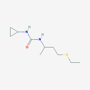 molecular formula C10H20N2OS B7591651 1-Cyclopropyl-3-(4-ethylsulfanylbutan-2-yl)urea 