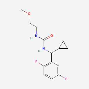molecular formula C14H18F2N2O2 B7591655 1-[Cyclopropyl-(2,5-difluorophenyl)methyl]-3-(2-methoxyethyl)urea 