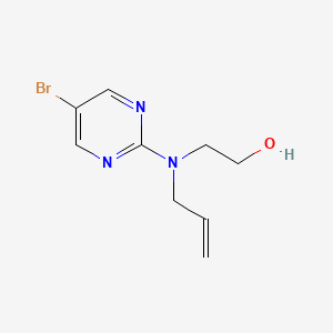 molecular formula C9H12BrN3O B7591687 2-[(5-Bromopyrimidin-2-yl)-prop-2-enylamino]ethanol 