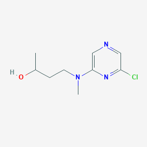 molecular formula C9H14ClN3O B7591688 4-[(6-Chloropyrazin-2-yl)-methylamino]butan-2-ol 