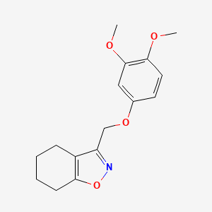molecular formula C16H19NO4 B7591721 3-[(3,4-Dimethoxyphenoxy)methyl]-4,5,6,7-tetrahydro-1,2-benzoxazole 