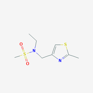 molecular formula C8H14N2O2S2 B7591737 N-ethyl-N-[(2-methyl-1,3-thiazol-4-yl)methyl]methanesulfonamide 