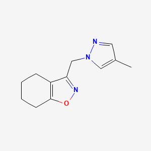 3-[(4-Methylpyrazol-1-yl)methyl]-4,5,6,7-tetrahydro-1,2-benzoxazole