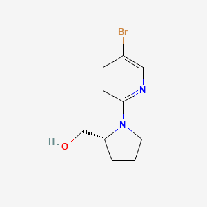 molecular formula C10H13BrN2O B7591776 [(2R)-1-(5-bromopyridin-2-yl)pyrrolidin-2-yl]methanol 