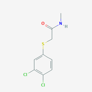 molecular formula C9H9Cl2NOS B7591811 2-(3,4-dichlorophenyl)sulfanyl-N-methylacetamide 