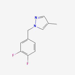 molecular formula C11H10F2N2 B7591846 1-[(3,4-Difluorophenyl)methyl]-4-methylpyrazole 