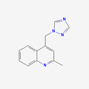 molecular formula C13H12N4 B7591856 2-Methyl-4-(1,2,4-triazol-1-ylmethyl)quinoline 