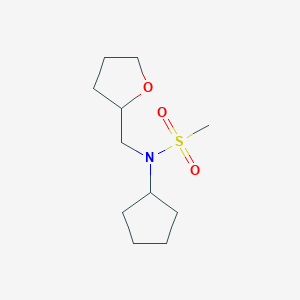 N-cyclopentyl-N-(oxolan-2-ylmethyl)methanesulfonamide