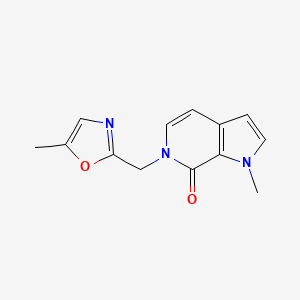 molecular formula C13H13N3O2 B7591879 1-Methyl-6-[(5-methyl-1,3-oxazol-2-yl)methyl]pyrrolo[2,3-c]pyridin-7-one 